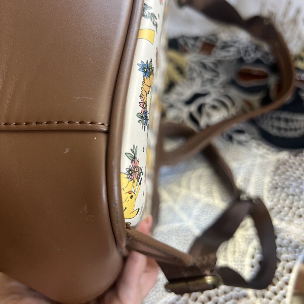 Loungefly Pokemon Pikachu and Eevee Love Floral Mini Backpack - Picture 8 of 12